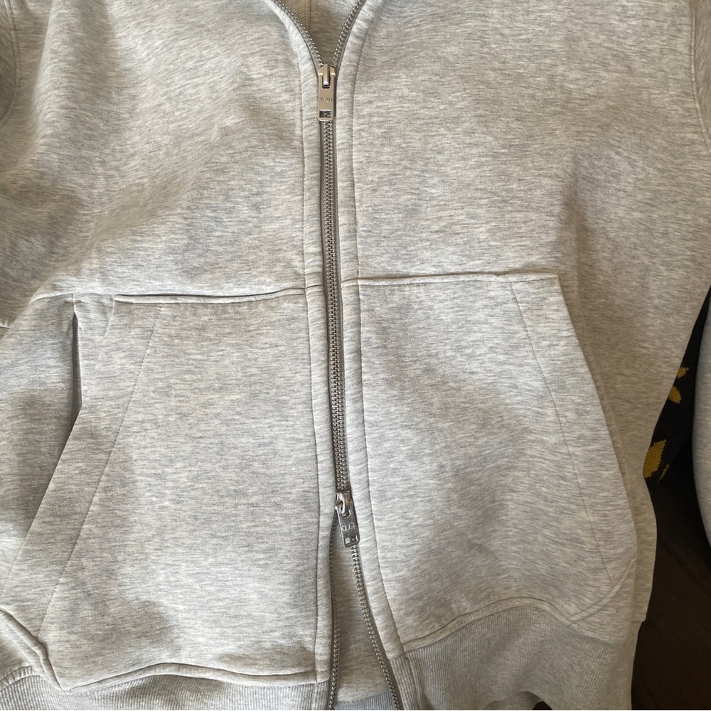 Abercrombie & Fitch YPB neoKNIT MAX Full-Zip Hoodie gray men’s unisex sz Small - Picture 11 of 13